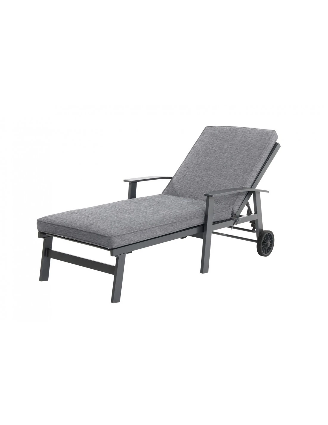 Bain De Soleil Berlin Avec Coussin En Aluminium - Gris Clair 4 Bain De Soleil Berlin Avec Coussin En Aluminium - Gris Clair – Image 2