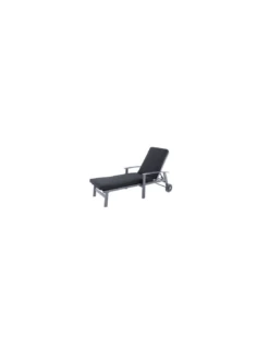 Bain De Soleil Berlin Avec Coussin En Aluminium - Gris Mat Et Anthracite