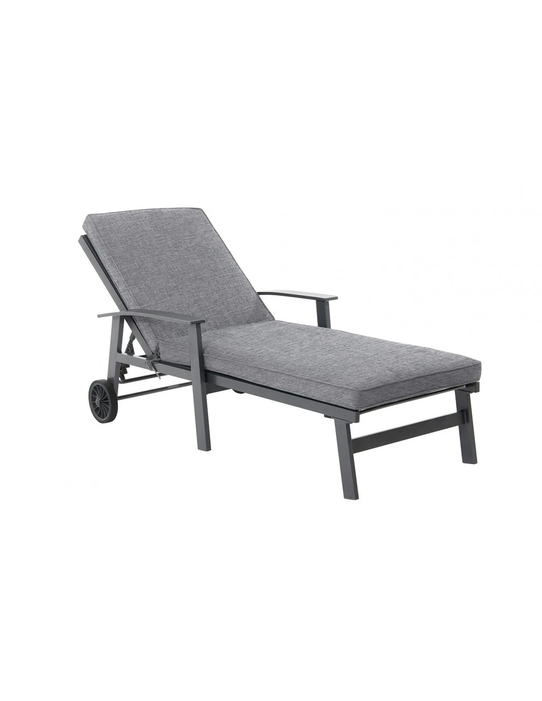Bain De Soleil Berlin Avec Coussin En Aluminium - Gris Clair 3 Bain De Soleil Berlin Avec Coussin En Aluminium - Gris Clair