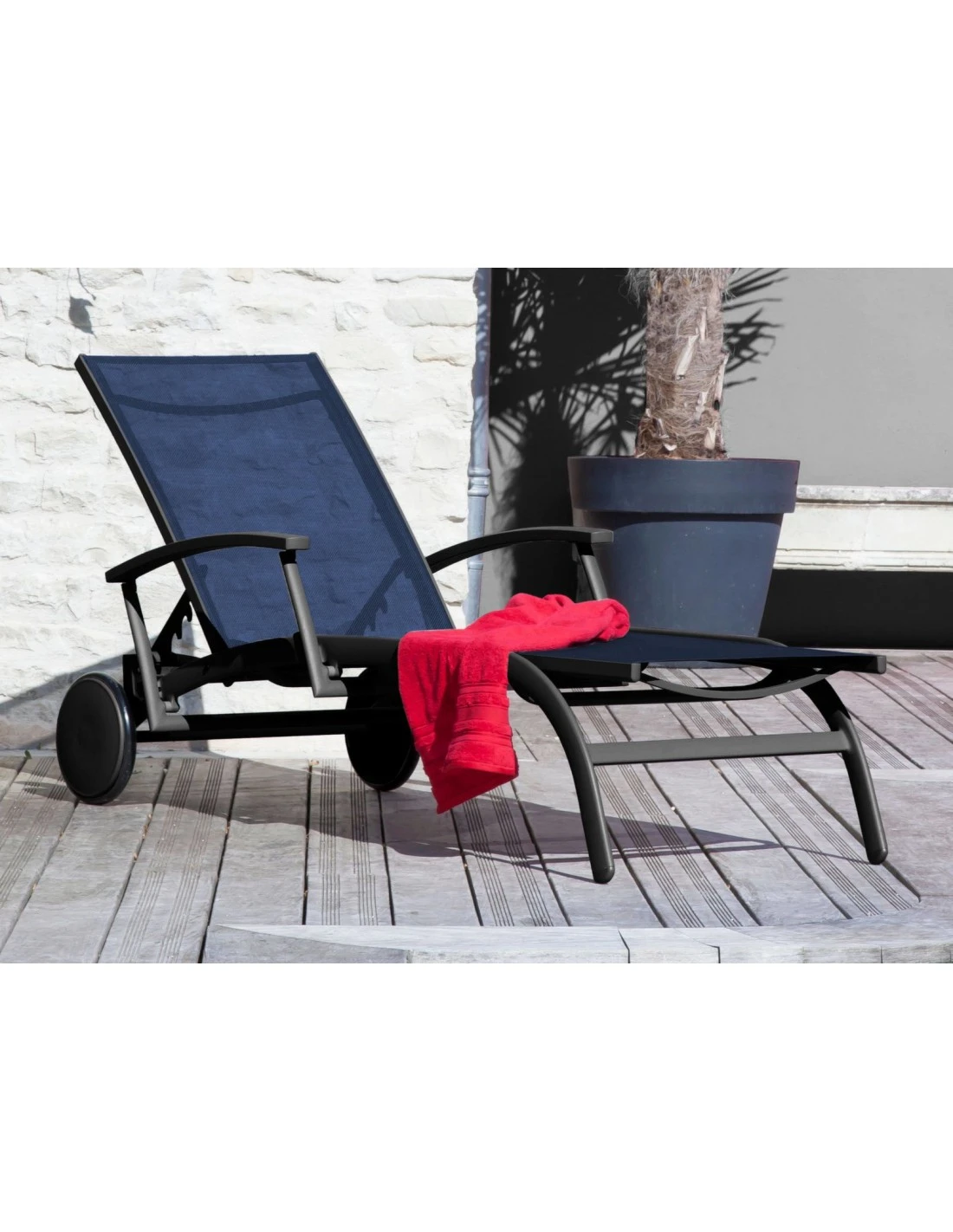 Bain De Soleil Élégance - Aluminium - Graphite / Bleu 3 Bain De Soleil Élégance - Aluminium - Graphite / Bleu