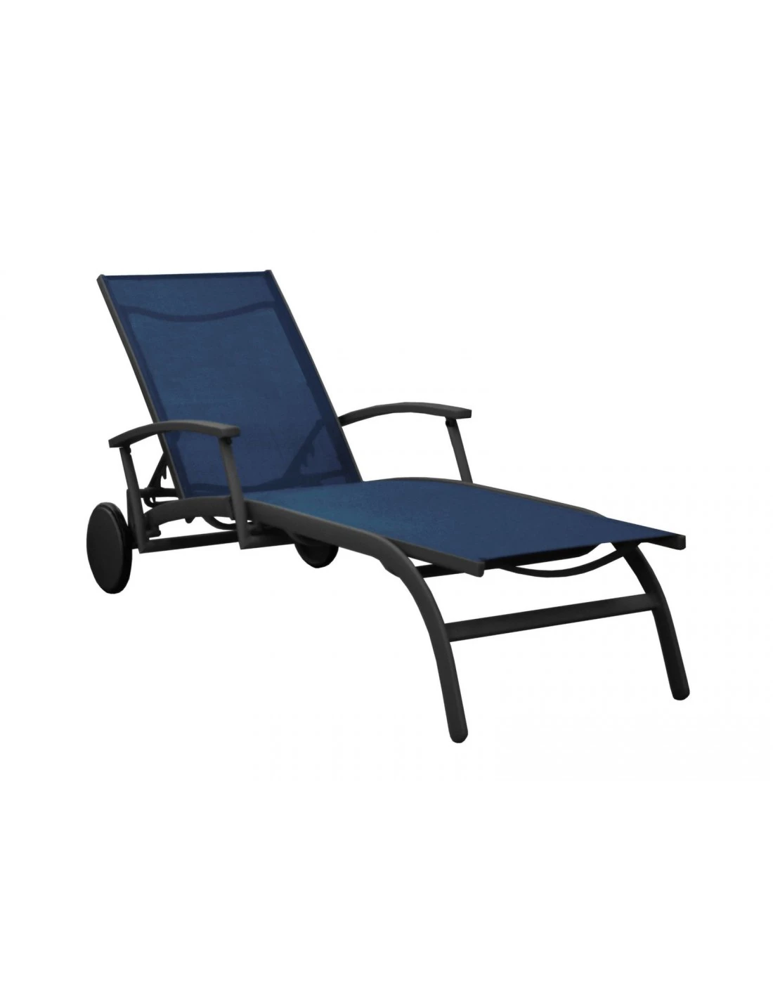 Bain De Soleil Élégance - Aluminium - Graphite / Bleu 4 Bain De Soleil Élégance - Aluminium - Graphite / Bleu – Image 2