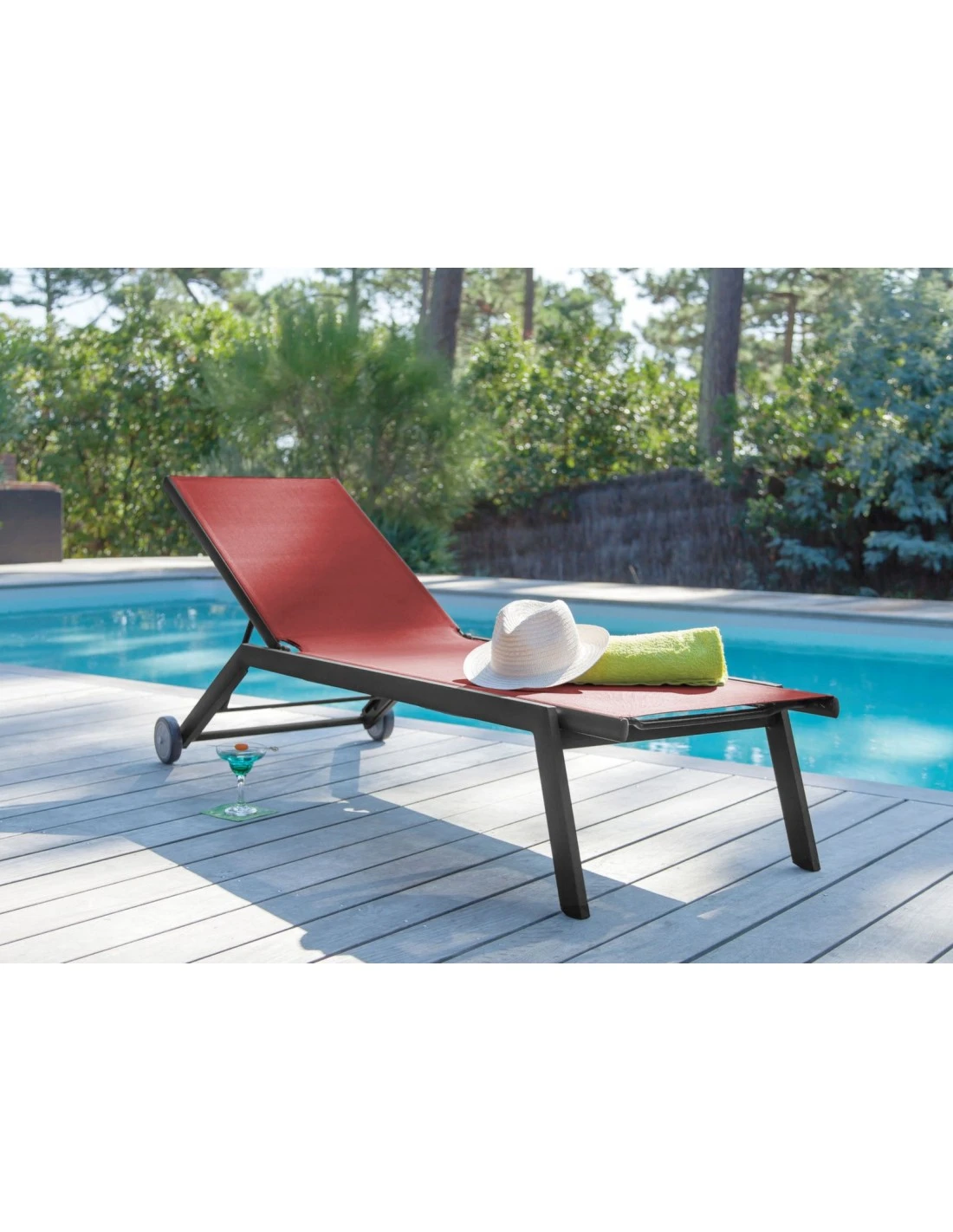 Bain De Soleil Florence En Aluminium - Graphite / Gris 6 Bain De Soleil Florence En Aluminium - Graphite / Gris – Image 4