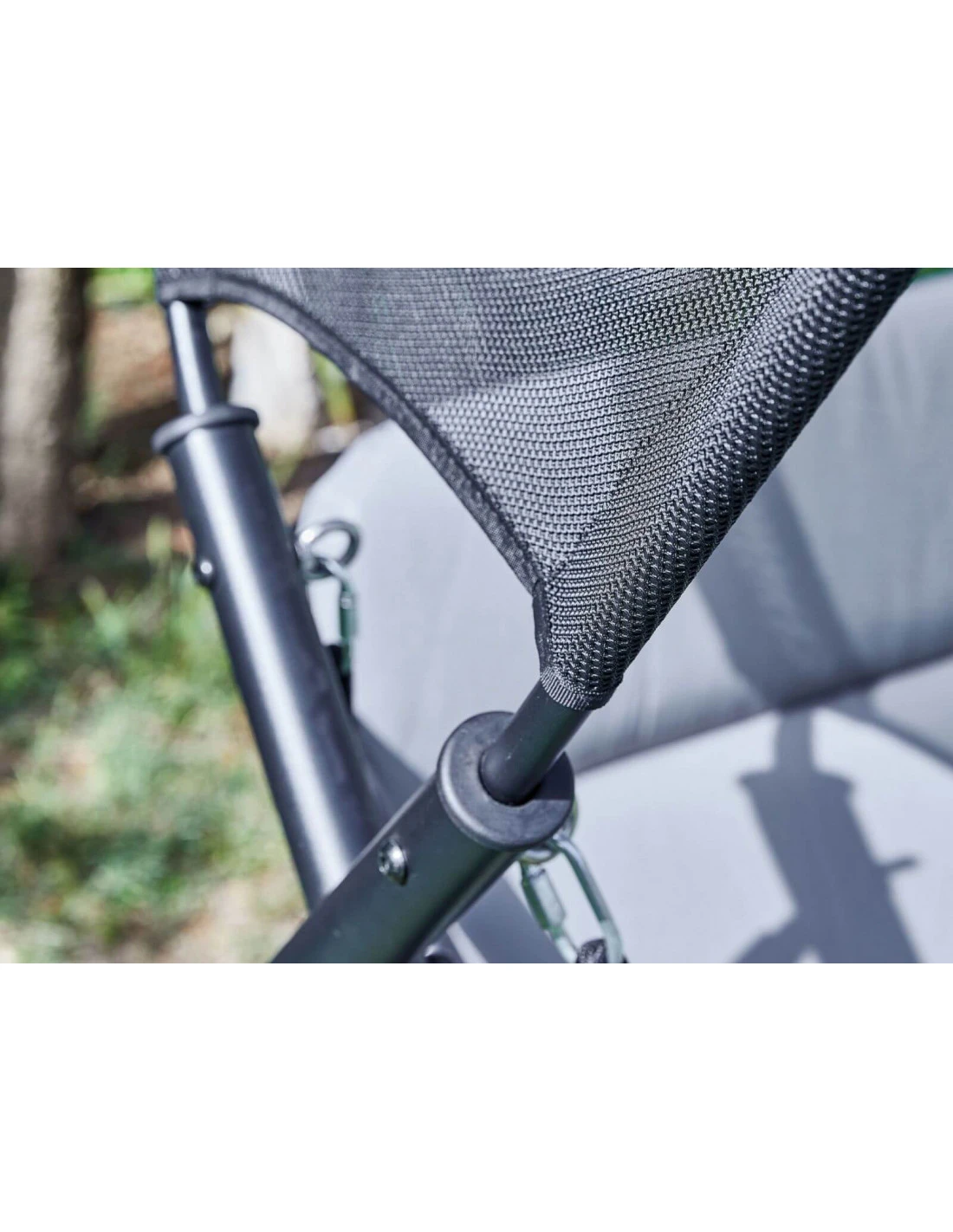 Balancelle De Jardin Kerada 2/3 Places - Acier Grey/Noir 5 Balancelle De Jardin Kerada 2/3 Places - Acier Grey/Noir – Image 3