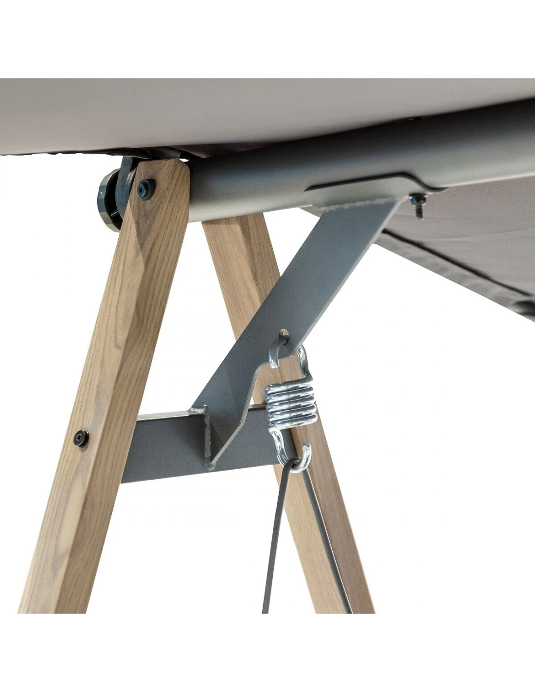 Balancelle De Jardin Soly 3 Places - Acier Effet Bois 5 Balancelle De Jardin Soly 3 Places - Acier Effet Bois – Image 3