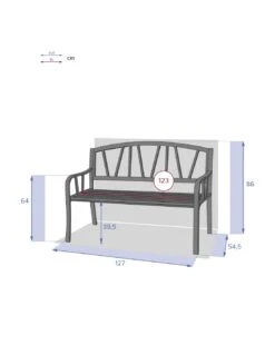 Banc De Jardin Alvernia 3 Places - Acier époxy Noir 9 Banc De Jardin Alvernia 3 Places - Acier époxy Noir -Petit Coin Vert Magasin banc de jardin alvernia 3 places acier epoxy noir 3