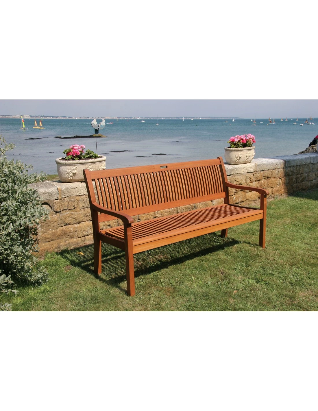 Banc De Jardin Amadeo 3 Places En Eucalyptus 5 Banc De Jardin Amadeo 3 Places En Eucalyptus – Image 3