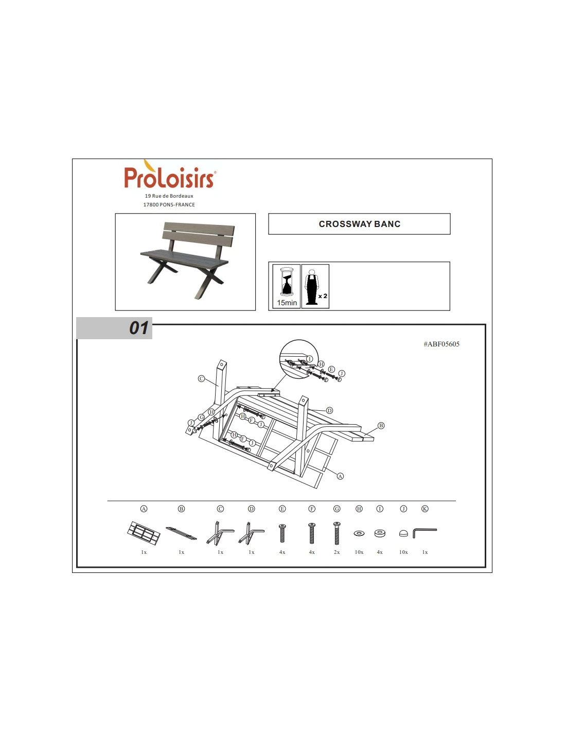 Banc De Jardin CROSSWAY - Aluminium - Graphite 6 Banc De Jardin CROSSWAY - Aluminium - Graphite – Image 4