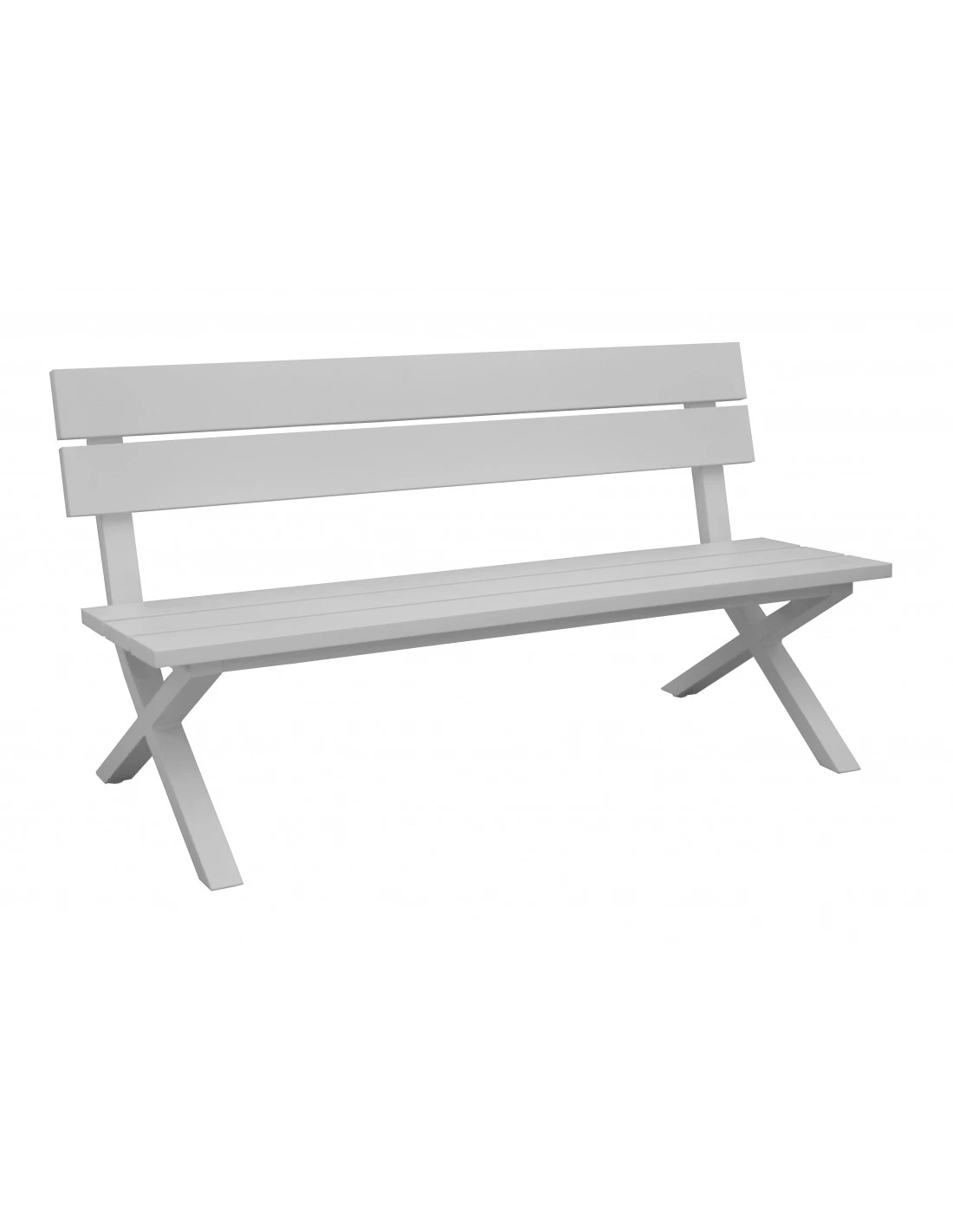 Banc De Jardin CROSSWAY - Aluminium - Blanc 3 Banc De Jardin CROSSWAY - Aluminium - Blanc