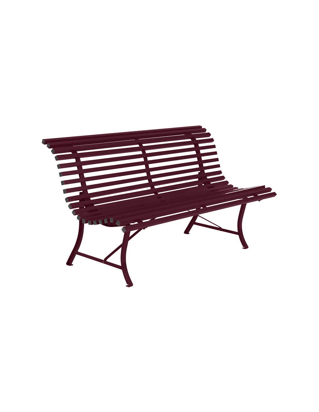 Banc De Jardin Louisiane L.150 Cm - Métal - Cerise Noire 3 Banc De Jardin Louisiane L.150 Cm - Métal - Cerise Noire