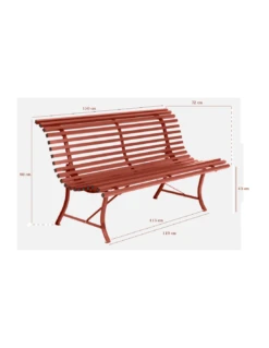 Banc De Jardin Louisiane L.150 Cm - Métal - Cerise Noire 8 Banc De Jardin Louisiane L.150 Cm - Métal - Cerise Noire -Petit Coin Vert Magasin banc de jardin louisiane l150 cm metal 13