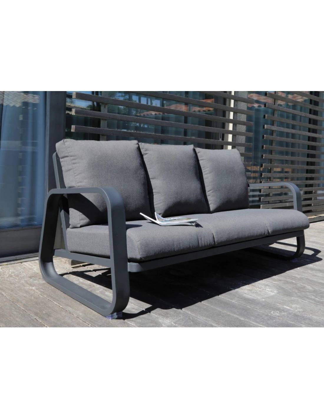 Canapé Antonino 3 Places + Table - Bleu 6 Canapé Antonino 3 Places + Table - Bleu – Image 4