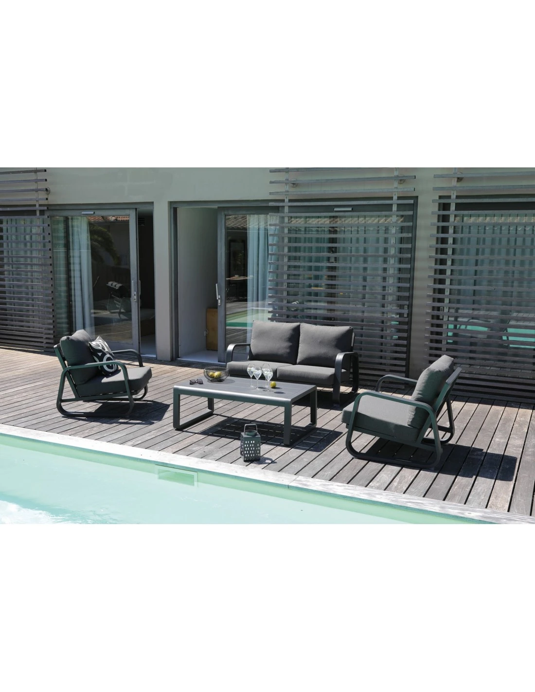 Canapé Antonino 2 Places + Table - Graphite 4 Canapé Antonino 2 Places + Table - Graphite – Image 2