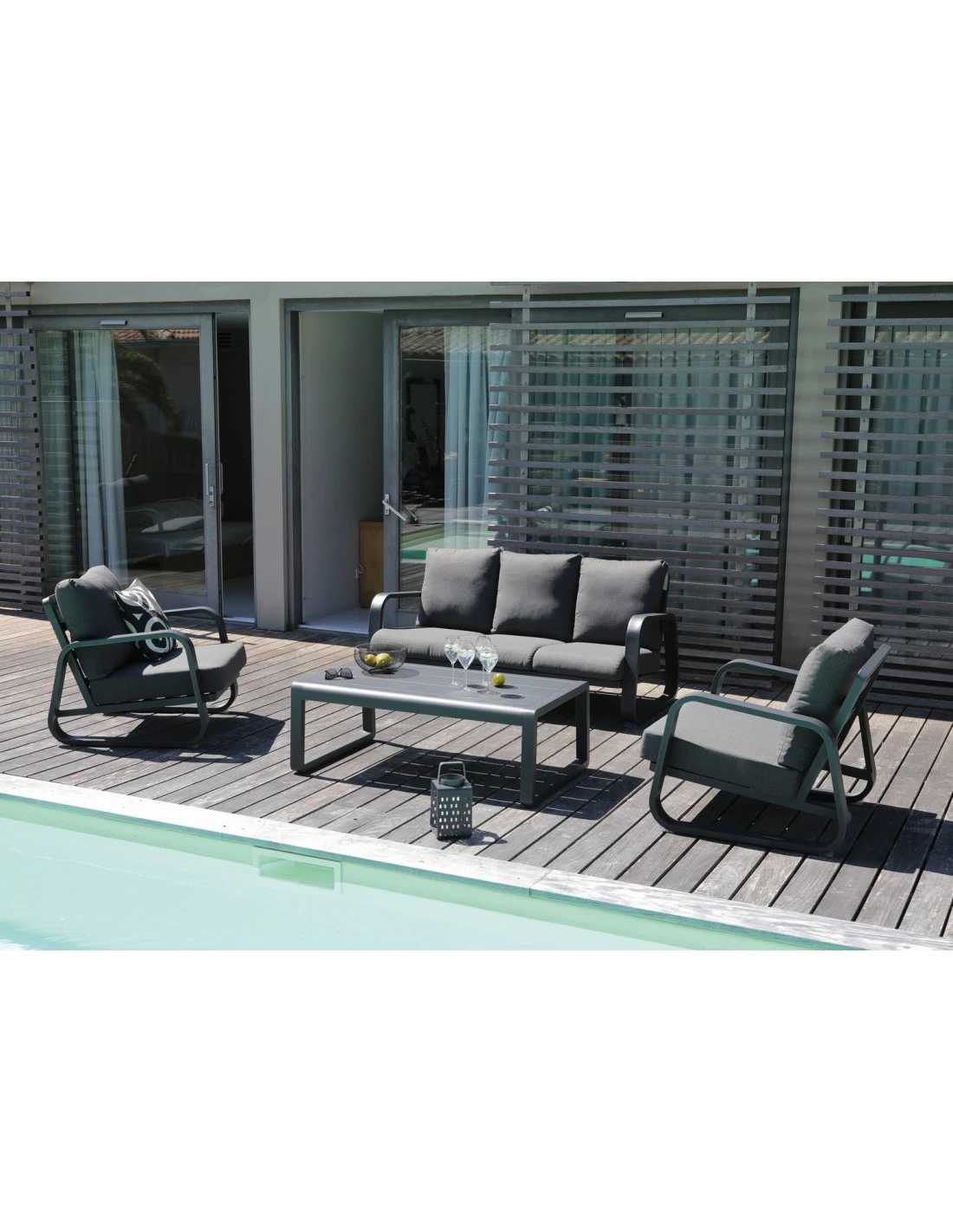 Canapé Antonino 3 Places + Table - Graphite 4 Canapé Antonino 3 Places + Table - Graphite – Image 2