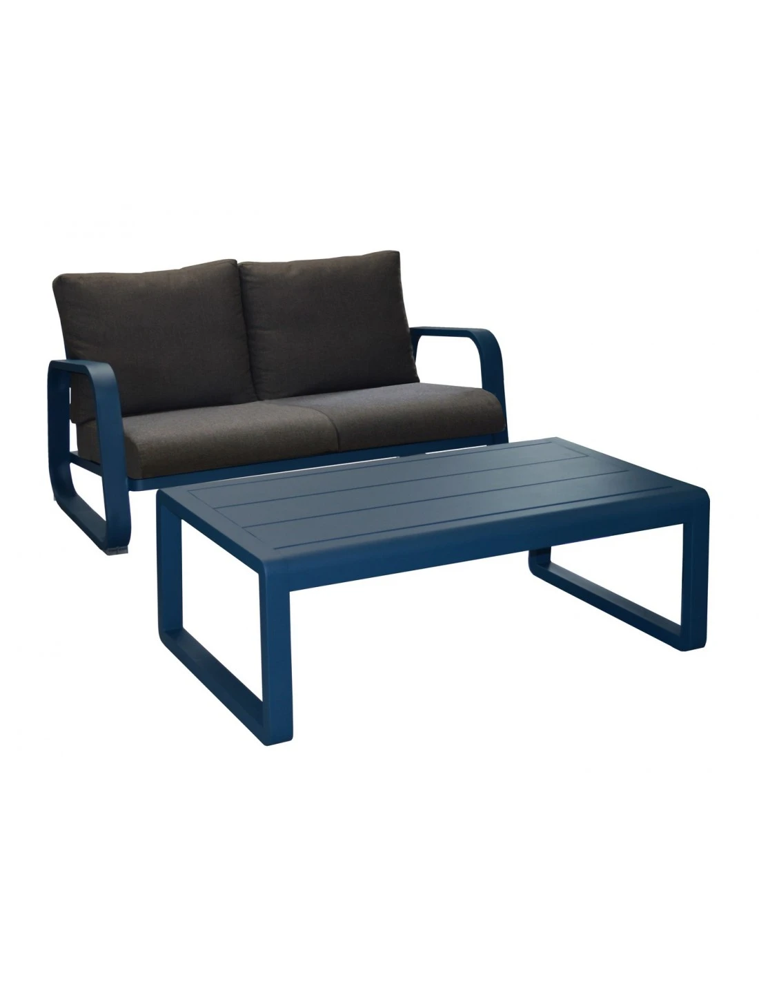 Canapé Antonino 2 Places + Table - Bleu 3 Canapé Antonino 2 Places + Table - Bleu