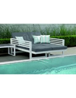 Canapé Bain De Soleil Lounge New Holly - Blanc Et Gris Satiné 8 Canapé Bain De Soleil Lounge New Holly - Blanc Et Gris Satiné -Petit Coin Vert Magasin canape bain de soleil lounge new holly 1