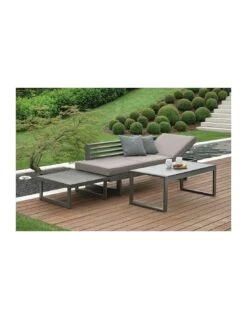 Canapé Bain De Soleil Lounge New Holly - Blanc Et Gris Satiné 10 Canapé Bain De Soleil Lounge New Holly - Blanc Et Gris Satiné -Petit Coin Vert Magasin canape bain de soleil lounge new holly 3