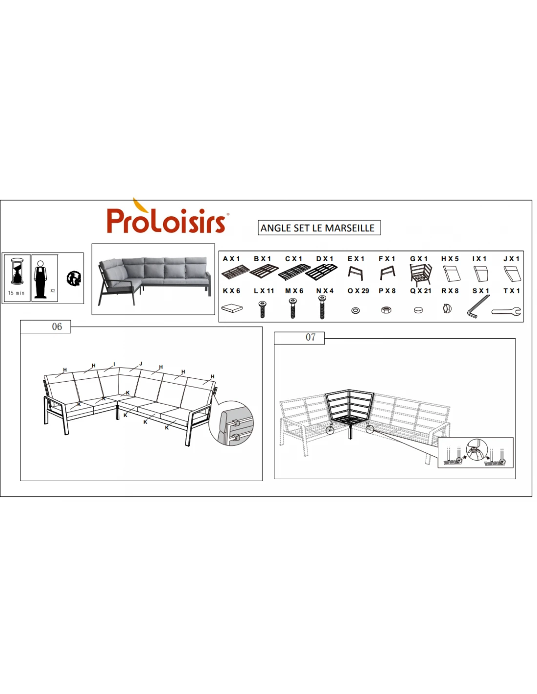 Canapé D'angle Le Marseille 5/6 Places En Aluminium Grey 7 Canapé D'angle Le Marseille 5/6 Places En Aluminium Grey – Image 5
