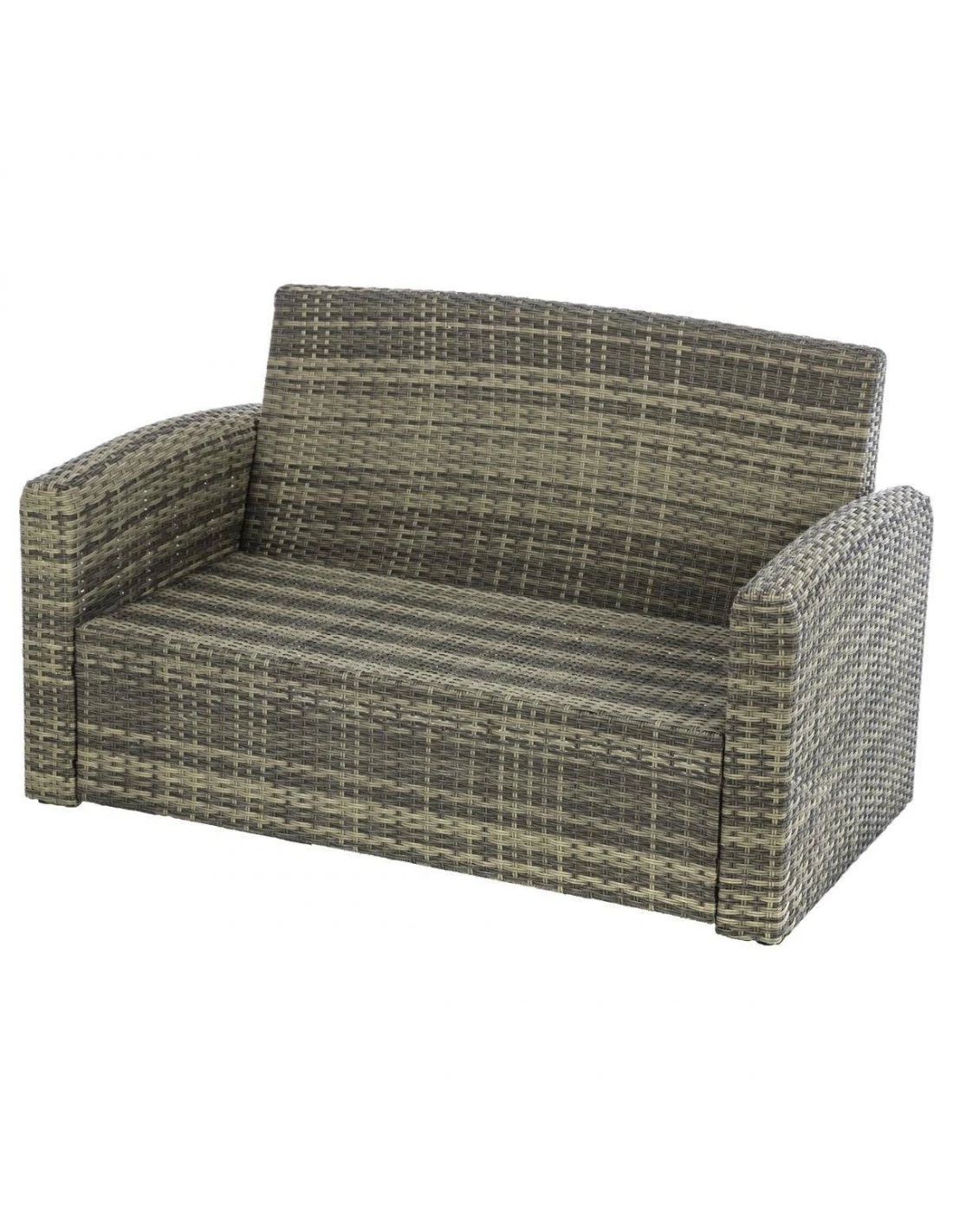 Canapé De Jardin 2 Places Polynésia - Aluminium Et Résine Tressée - Naturae 4 Canapé De Jardin 2 Places Polynésia - Aluminium Et Résine Tressée - Naturae – Image 2