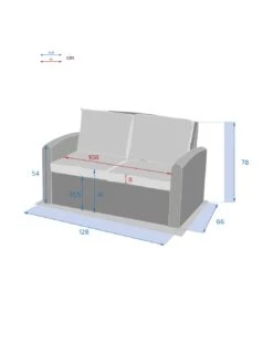Canapé De Jardin 2 Places Polynésia - Aluminium Et Résine Tressée - Naturae 7 Canapé De Jardin 2 Places Polynésia - Aluminium Et Résine Tressée - Naturae -Petit Coin Vert Magasin canape de jardin 2 places polynesia aluminium et resine tressee naturae 2