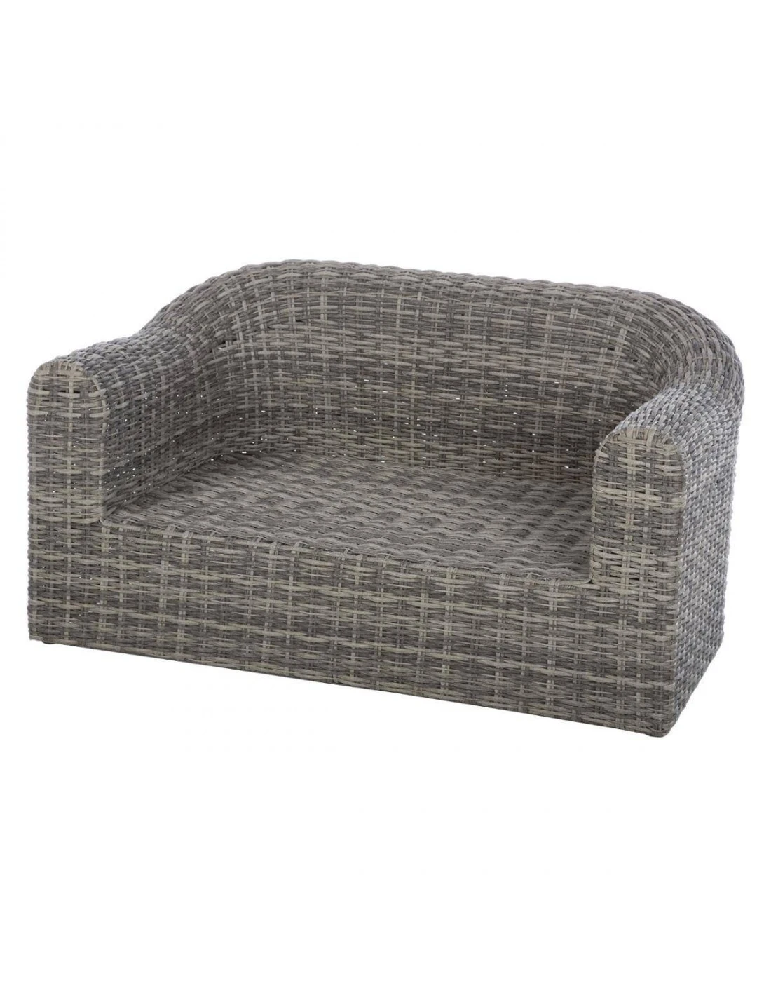 Canapé De Jardin Mooréa 2 Places - Aluminium Et Résine Tressée - Terre D'ombre 4 Canapé De Jardin Mooréa 2 Places - Aluminium Et Résine Tressée - Terre D'ombre – Image 2