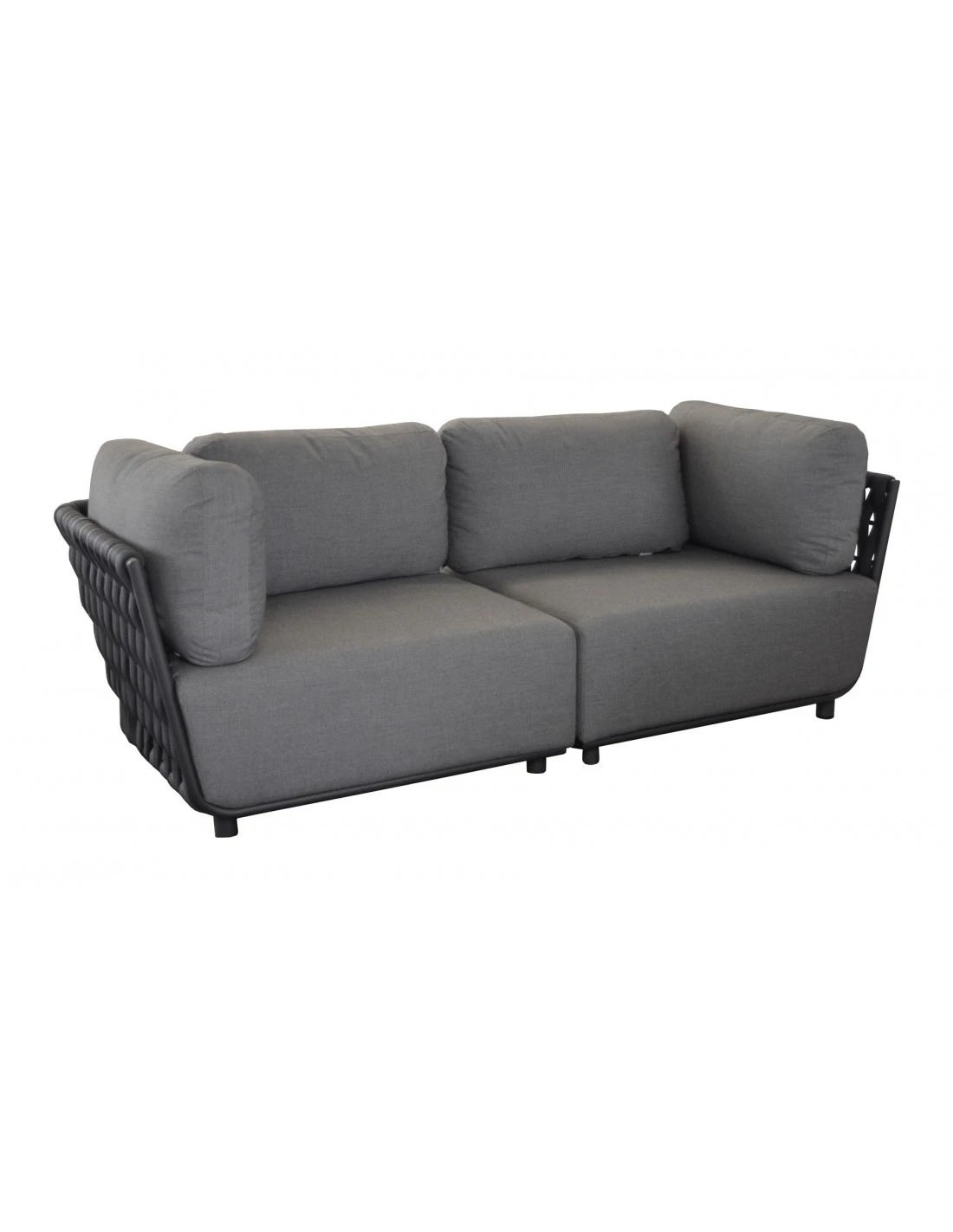 Canapé Hug 2/3 Places En Aluminium Et Sangle Rubber Anthracite 3 Canapé Hug 2/3 Places En Aluminium Et Sangle Rubber Anthracite