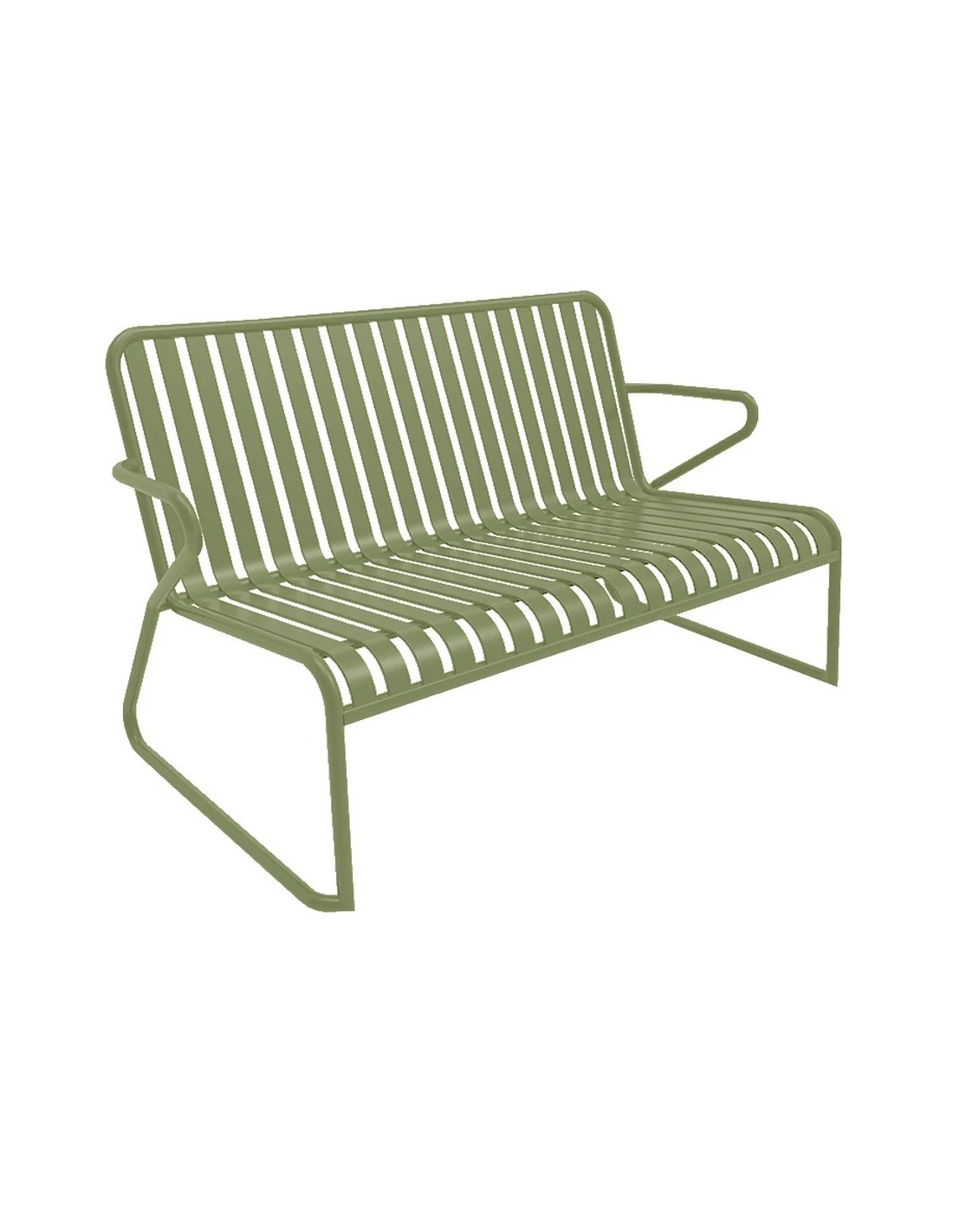 Canapé Vero 2 Places En Aluminium Coloris Au Choix - Amande 3 Canapé Vero 2 Places En Aluminium Coloris Au Choix - Amande