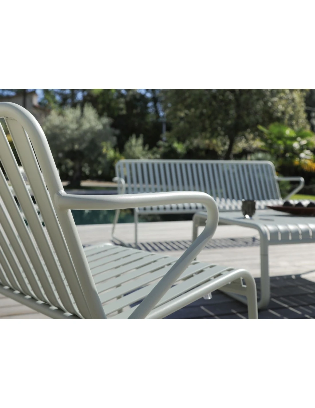 Canapé Vero 3 Places En Aluminium Coloris Au Choix - Sauge 4 Canapé Vero 3 Places En Aluminium Coloris Au Choix - Sauge – Image 2