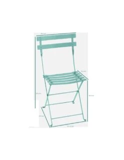 Chaise De Jardin Bistro Pliante En Métal - Bleu Abysse -Petit Coin Vert Magasin chaise de jardin bistro pliante en metal 12