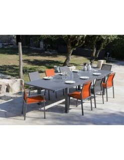 Chaise De Jardin Delia Empilable En Aluminium Graphite - Graphite / Bleu 5 Chaise De Jardin Delia Empilable En Aluminium Graphite - Graphite / Bleu -Petit Coin Vert Magasin chaise de jardin delia empilable aluminium graphite proloisirs 3