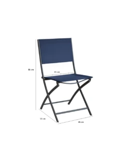 Chaise De Jardin Dream Pliante - Acier époxy Et Toile - Graphite / Moutarde