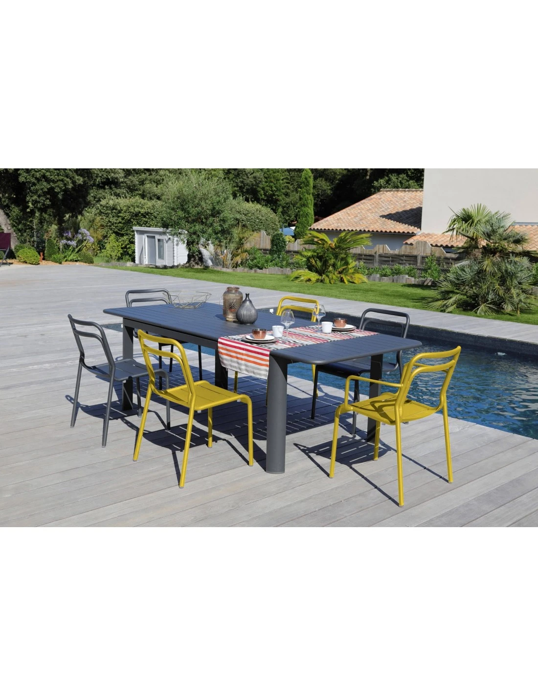 Chaise De Jardin EOS Empilable En Aluminium - Tournesol 4 Chaise De Jardin EOS Empilable En Aluminium - Tournesol – Image 2