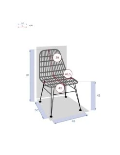 Chaise De Jardin Lambada Sésame - Métal Et Résine -Petit Coin Vert Magasin chaise de jardin lambada sesame metal et resine 3