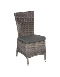 Chaise De Jardin Mooréa - Aluminium Et Résine Tressée - Terre D'ombre