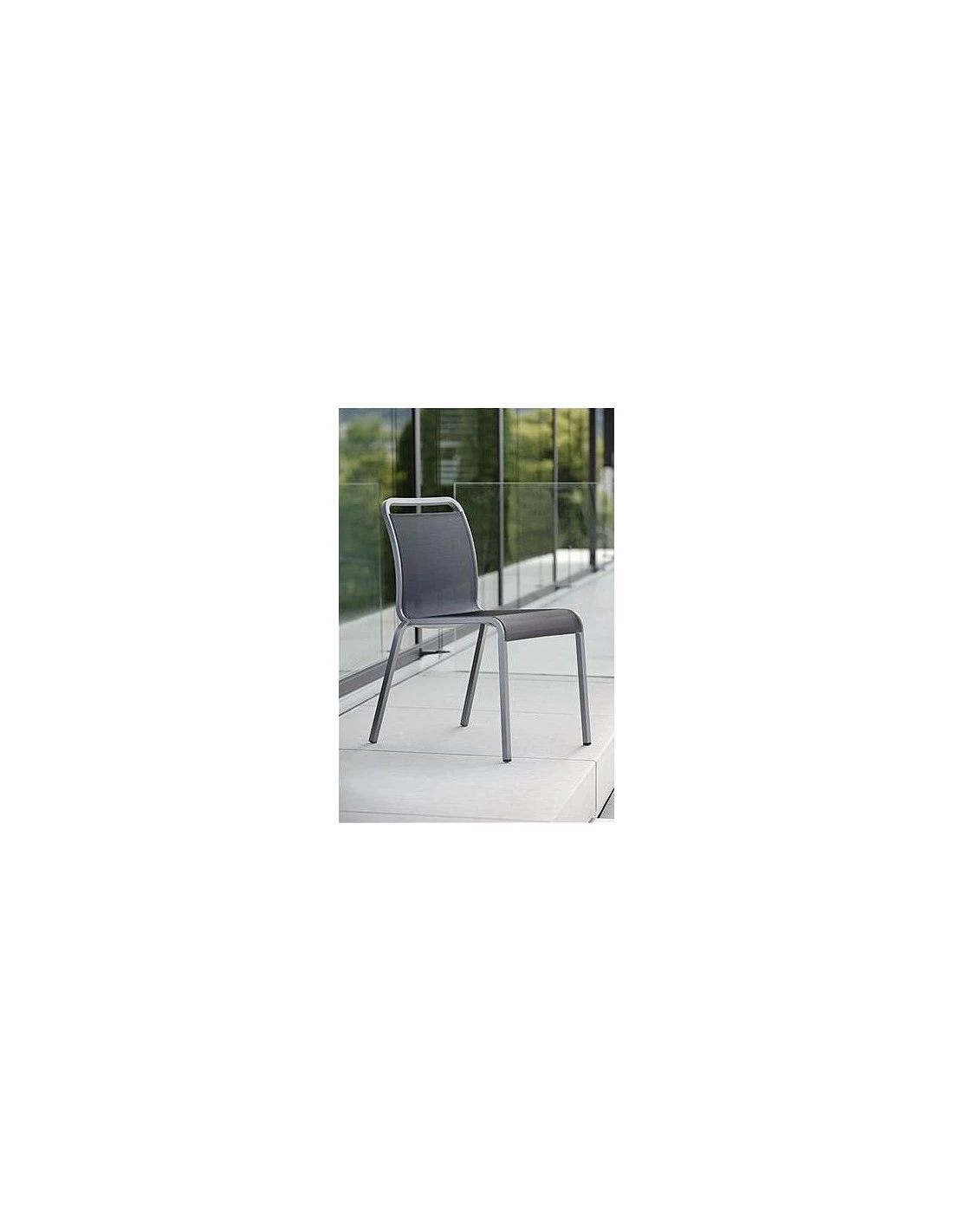 Chaise De Jardin Oskar - Aluminium Blanc, Textilène Argent 6 Chaise De Jardin Oskar - Aluminium Blanc, Textilène Argent – Image 4
