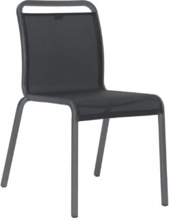 Chaise De Jardin Oskar - Graphite Textilène Gris Argent