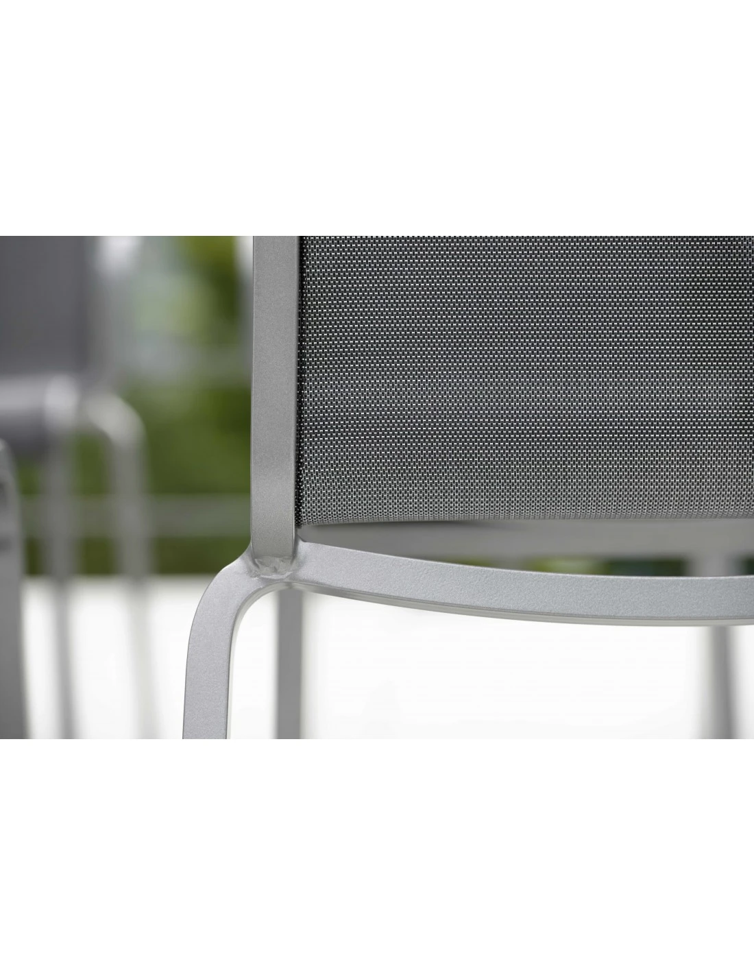 Chaise De Jardin Oskar - Graphite Textilène Gris Argent 6 Chaise De Jardin Oskar - Graphite Textilène Gris Argent – Image 4