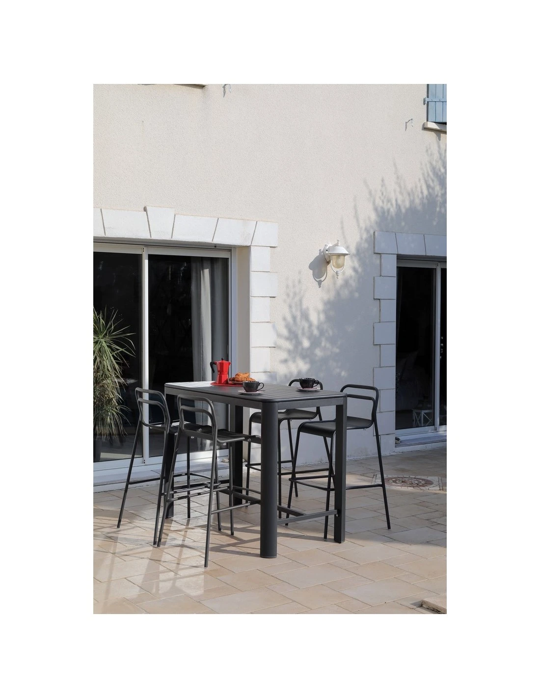 Chaise Haute EOS Empilable En Aluminium - Graphite 4 Chaise Haute EOS Empilable En Aluminium - Graphite – Image 2