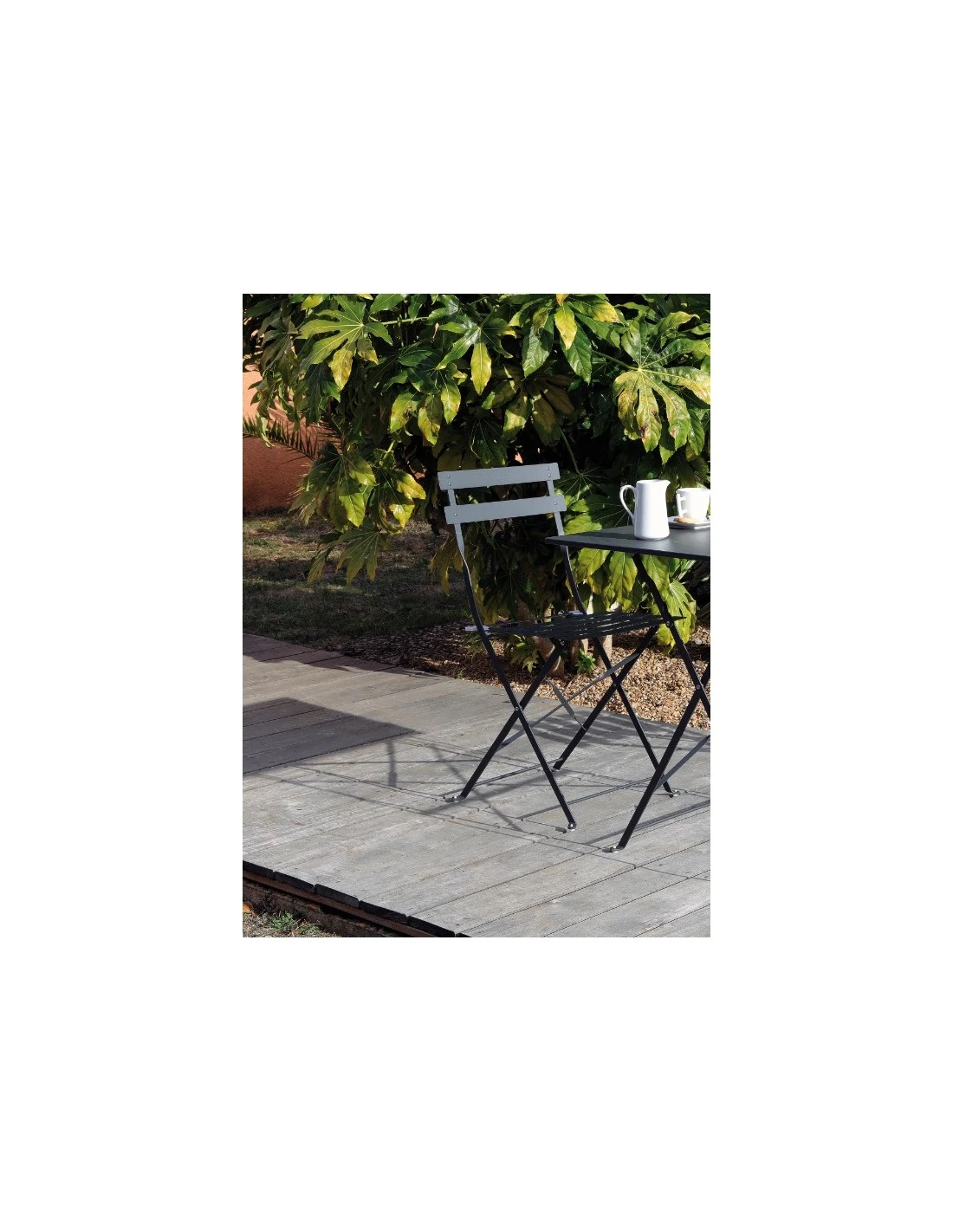 Chaise Pliante Cuba Métal - Mastic 4 Chaise Pliante Cuba Métal - Mastic – Image 2