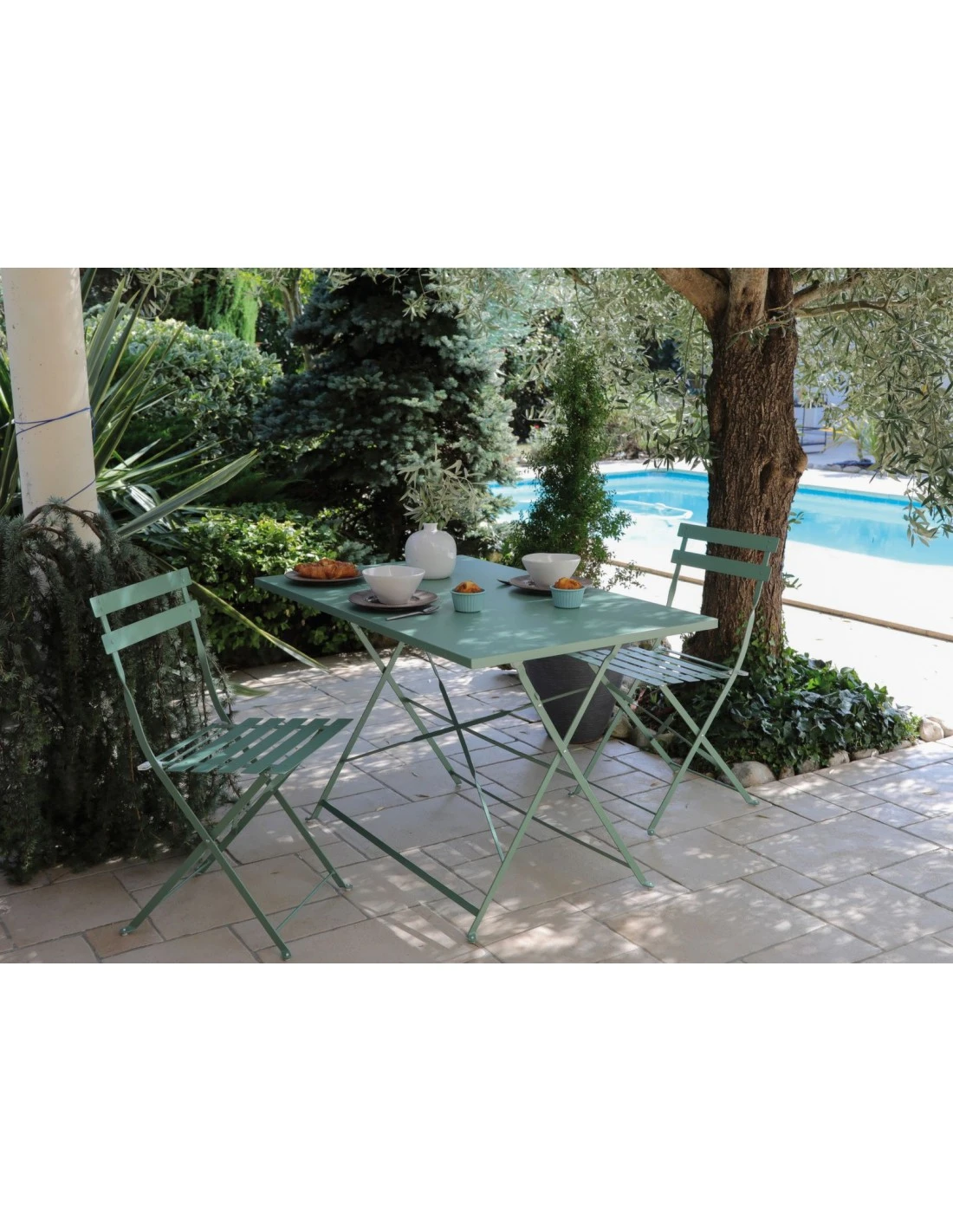 Chaise Pliante Cuba Métal - Rouge 6 Chaise Pliante Cuba Métal - Rouge – Image 4