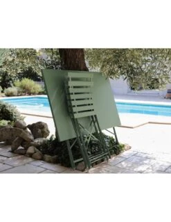 Chaise Pliante Cuba Métal - Amande -Petit Coin Vert Magasin chaise pliante cuba metal coloris au choix 3