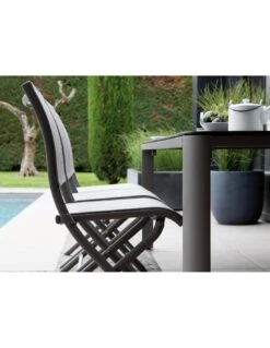 Chaise Pliante Élégance - Aluminium Grey - Grey / BB -Petit Coin Vert Magasin chaise pliante elegance aluminium grey 4