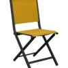 Chaise Pliante Ida En Aluminium Et Toile - Graphite / Moutarde 2 Chaise Pliante Ida En Aluminium Et Toile - Graphite / Moutarde -Petit Coin Vert Magasin chaise pliante ida aluminium et toile proloisirs
