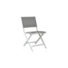 Chaise Pliante Nils - Blanc Textilène Gris Argent 1 Chaise Pliante Nils - Blanc Textilène Gris Argent -Petit Coin Vert Magasin chaise pliante nils plusieurs coloris 1