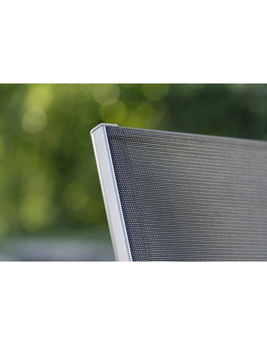 Chaise Pliante Nils - Noir Mat Textilène Gris Lin 5 Chaise Pliante Nils - Noir Mat Textilène Gris Lin – Image 3