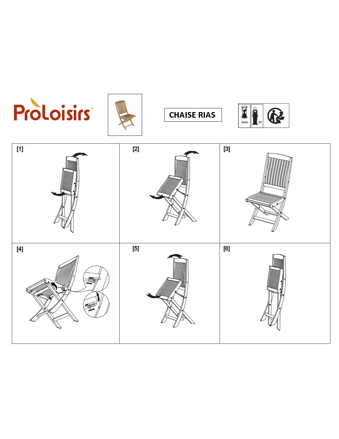 Chaise Pliante Rias En Bois De Teck FSC 10 Chaise Pliante Rias En Bois De Teck FSC – Image 8