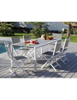 Chaise Pliante Thema En Aluminium Et Toile TPEP - Café 6 Chaise Pliante Thema En Aluminium Et Toile TPEP - Café -Petit Coin Vert Magasin chaise pliante thema en aluminium et toile tpep 10