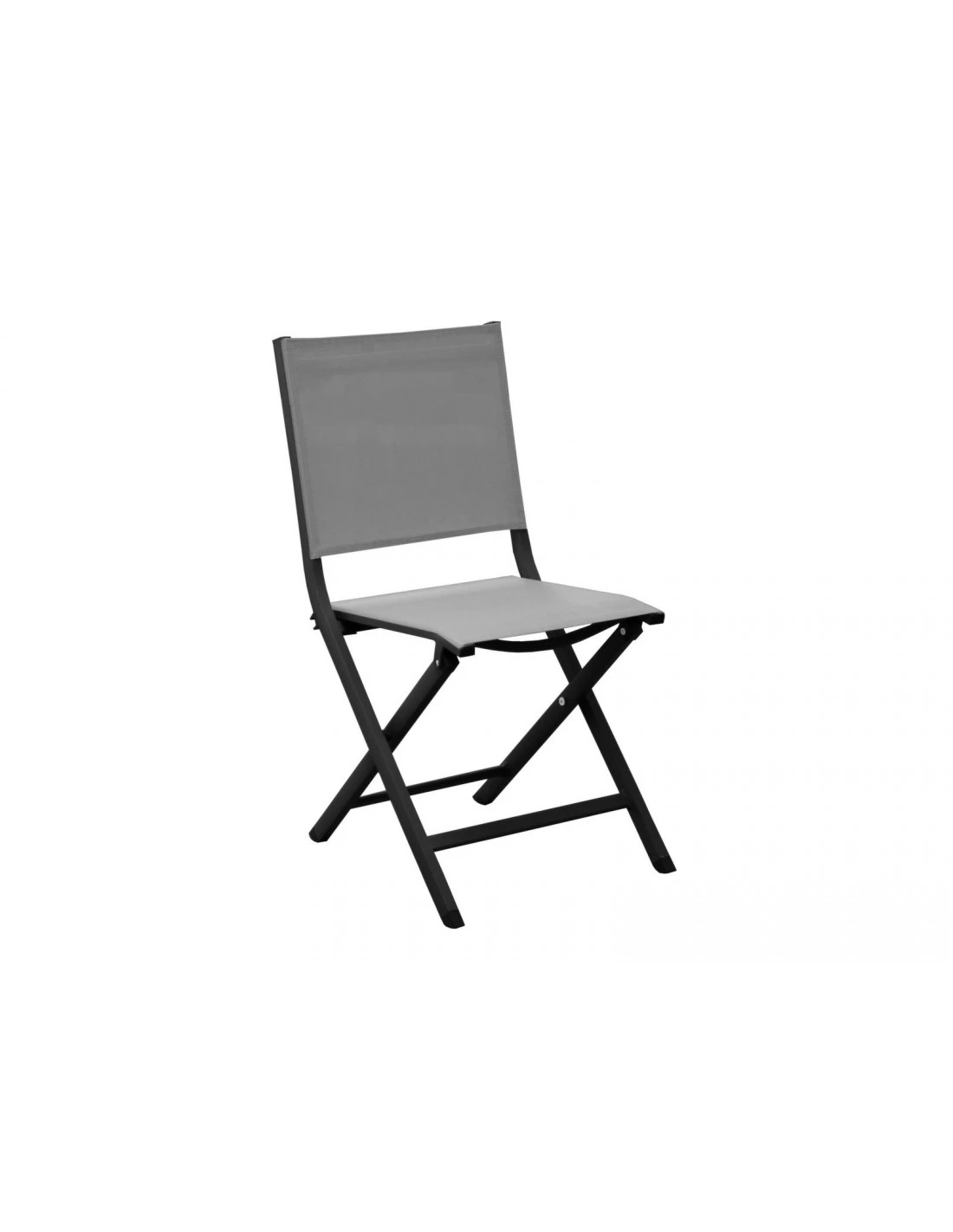 Chaise Pliante Thema En Aluminium Et Toile TPEP - Graphite / Perle 3 Chaise Pliante Thema En Aluminium Et Toile TPEP - Graphite / Perle