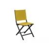 Chaise Pliante Thema En Aluminium Et Toile TPEP - Graphite / Moutarde -Petit Coin Vert Magasin chaise pliante thema en aluminium et toile tpep 3
