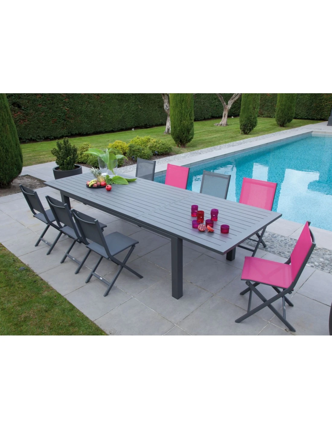 Chaise Pliante Thema En Aluminium Et Toile TPEP - Grey / Gris 4 Chaise Pliante Thema En Aluminium Et Toile TPEP - Grey / Gris – Image 2