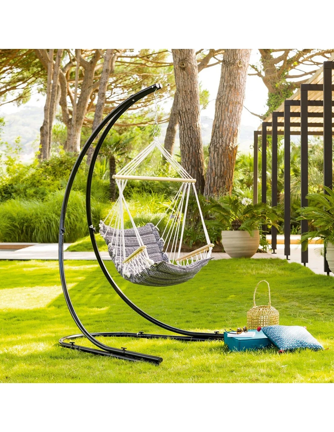 Chaise Suspendue Jinja - Bois Franc Chinois Et Polycoton 4 Chaise Suspendue Jinja - Bois Franc Chinois Et Polycoton – Image 2